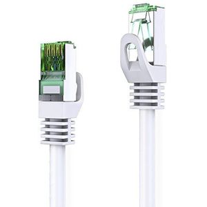 conecto 3.00m patchkabel CAT.6 (FTP) netwerkkabel Ethernetkabel LAN-kabel Cat5 RJ45-stekker (1 stuk) wit