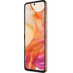 motorola RAZR 50 Ultra 5G | 2024 | Internationale Versie (UK/EU) | XT2451-3 | 512 GB + 12 GB Dual SIM RAM (Nano, eSIM) ontgrendeld, Android 14 Flip Smartphone (Peach Fuzz)