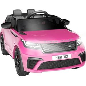 Land Rover Elektrische kinderauto met afstandsbediening, muziek, vroegtijdige opvoeding, USB, Tf, mp3, elektrische kinderauto voor kinderen vanaf 3 jaar, roze