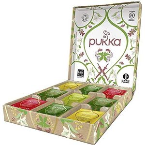 Pukka Active Theedoos, Biologische kruidenthee geschenkset - 5 smaken - 45 zakjes