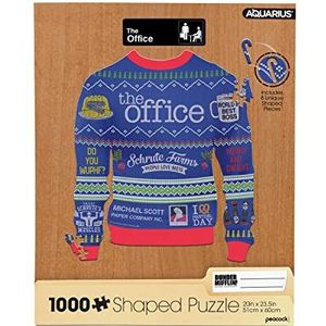 AQUARIUS - The Office Ugly Christmas Sweater Shaped 1000 Stuk Legpuzzels