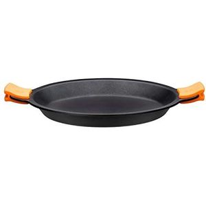 BRA A271632 Efficient Paella-pan, zwart, diameter boven 32 cm, diameter onder 25,4 cm, hoogte 4,1 cm