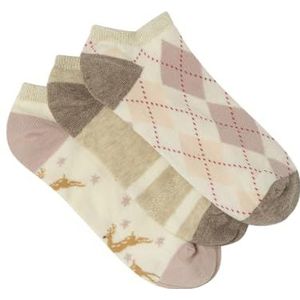 Women'secret Calcetines Cortos Colección Reindeers Pack sokken, kleurrijk, één maat