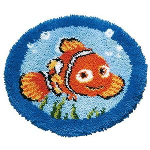 Vervaco gevormde tapijt Nemo knoopverpakking om zelf een tapijt, stram, wit, 50 x 50 x 0,3 cm