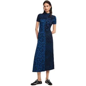 Midi-jurk - Bloemenprint - Korte Mouwen - Hoge Hals - Lenzing™ EcoVero™ Viscose