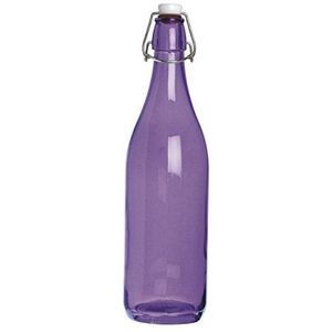 Excelsa Happy Color Glad fles, 1 liter, glas, violet, 8 x 8 x 30 cm