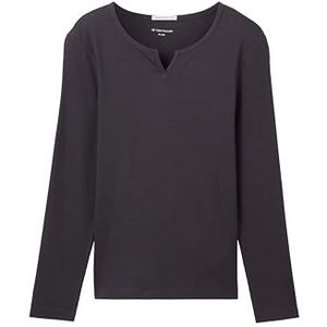 TOM TAILOR T-shirt met lange mouwen voor meisjes, 29476 - Coal Grey, 128 cm