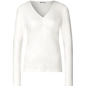Street One Dames A319130 shirt met lange mouwen, gebroken wit, 44, off-white, 44