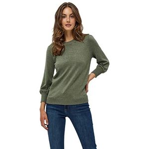 Minus Dames Mersin Knit T-shirt, Green Field Melange, L