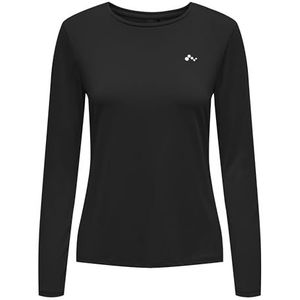 Only Play Trainingsshirt voor dames, lange mouwen, zwart, XL