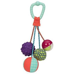 B. toys Babyspeelgoed, 4 ballen met bijtring, motoriekspeelgoed met verschillende ballen, rammelaar, vormen en geluiden, voor baby's vanaf 3 maanden