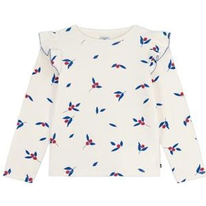Petit Bateau T-shirt met lange mouwen van bedrukt katoen, Milk/Multico, 10 Jaar