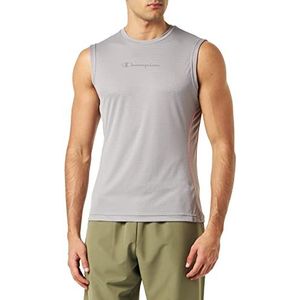 Champion Athletic C-Tech Quick Dry Poly Mesh Side Piping S/L tanktop, steengrijs, S voor heren