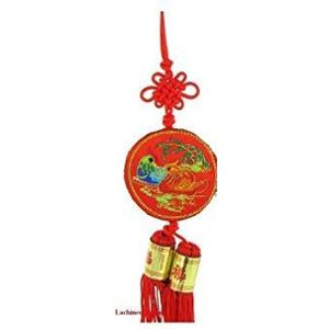 lachineuse - Mandarijn Eendenhanger 30 cm - Chinese geluksbrenger om op te hangen - Japans amulet - Omamori Liefde geluksbrenger - Rood - Cadeau China Azië - Succesvolle liefde