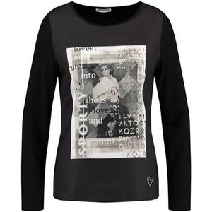 KEYLARGO WLS Sporty Round Damesshirt met lange mouwen, zwart (1100), S
