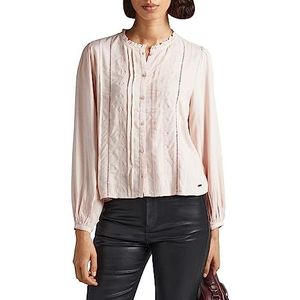 Pepe Jeans Galena-blouse voor dames, Roze (Ash Rose), XL