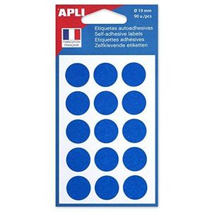 APLI 111962 - verpakking met 90 tabletten, kleur blauw, diameter 19 mm