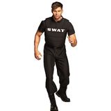 Boland - Kostuum voor volwassenen SWAT Officer, pak en vest met print, politie, special agent, set, carnaval, themafeest