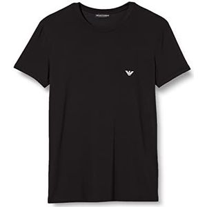 Emporio Armani Underwear Heren Soft Modal T-shirt, Zwart, L, zwart, L
