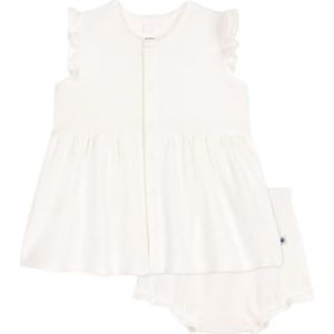 Petit Bateau Mouwloze jurk en Bloomer Meisje, Wit, 18 Maanden