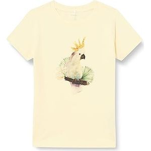 Bestseller A/S Meisjes NMFJULS SS Top Box T-shirt, Double Cream, 92, Double Cream, 92 cm