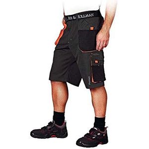 Leber&Hollman LH-FMN-TS_SBPM vormen beschermende broek - kort, staalblauw-zwart-oranje, maat M