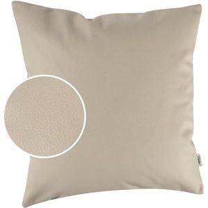 Kussensloop Kunstleer Sierkussen Sofakussen Lederen Kussenslopen Kussen KUMO Beige 40x40cm zonder vulling
