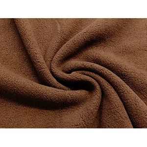 CRS Fur Fabrics Jersey Fine Sherpa Fleece Bont Stof Materiaal Bruin, 1Mtr-150cm x 100cm