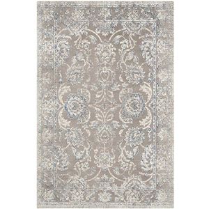 Safavieh Traditioneel tapijt voor binnen, gevlochten, collectie Patina PTN316, taupe/blauw, 91 x 152 cm voor woonkamer, slaapkamer of elk interieur
