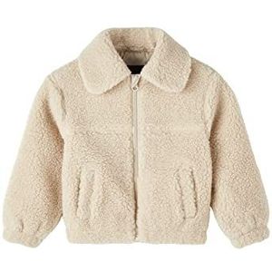 Name It Girls NMFMAKOA Teddyjack PB-jack, witte peper, 110