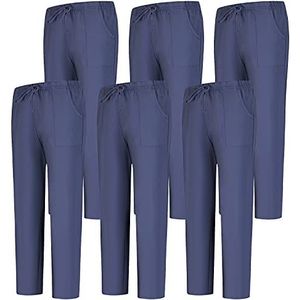 MISEMIYA - Verpakking met 6 stuks, uniseks, elastisch, uniformen, medische uniformen, grijs 68, XL