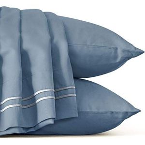 subrtex Dekbedovertrek Sets Double Bed Quilt Cover Set, 1 Dekbedovertrek met 2 Kussenslopen (200x200cm, blauw)