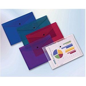 Liderpapel 919987 envelop van polypropyleen, A4, 297 x 210 mm, 180 micron, robuust, violet