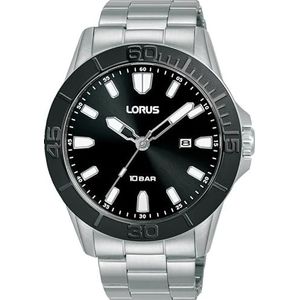 Lorus Analoog kwartshorloge voor heren met roestvrij stalen armband RH945QX9, zilver