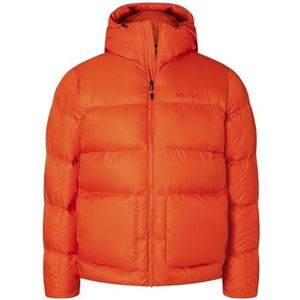 Marmot Heren Guides Down Hoody, Licht donsjack, warme winterjas, waterafstotende gevoerde jas, winddicht jack, opvouwbare outdoorjas met capuchon, Flame, S