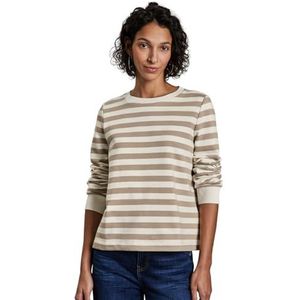 STREET ONE Gestreepte sweater, Safari beige, 34