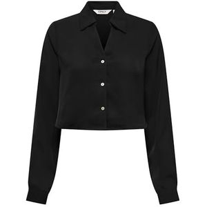 Onljane Life L/S Oregon Short Shirt WVN, zwart, M