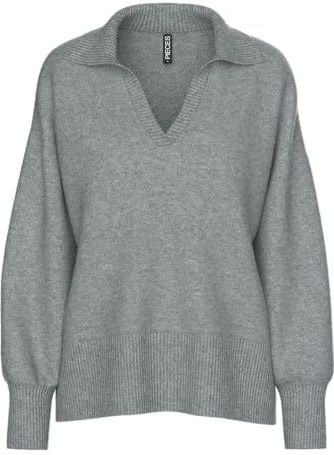 PIECES - PCMALOU LS POLO KNIT NOOS BC - Gebreide Trui - Meisjes