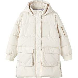 NAME IT Nmfmuso Long Puffer Jacket Camp Jacket voor meisjes, maanbeam, 104 cm