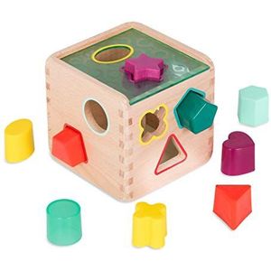 B. toys by Battat BX1763Z Wonder Sorteren Speelgoed-Houten Vormsorteerder Activiteitenkubus voor Peuters