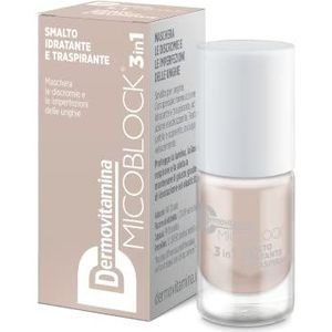 Dermovitamina Micoblock 3-in-1 nagellak onychomycose – beige – geneesmiddel voor nagels – behandeling van teennagels – 5 ml – 16 kleuren