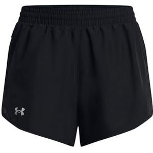 Under Armour Ua geweven grafische shorts voor jongens, lichtgewicht, comfortabele en losse shorts voor tieners, opvouwbare atletische shorts ontworpen voor warming-ups, Zwart/Wit, 68 cm