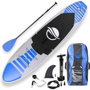 SereneLife Opblaasbaar Stand-Up Paddleboard - Antislip SUP Paddle Board met Peddel, Pomp, Leash en Accessoires - voor Volwassenen en Jeugd