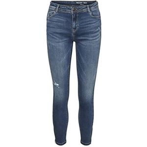 Noisy may NMKIMMY Cropped Skinny Fit Jeans voor dames, blauw (medium blue denim), 27W / 30L