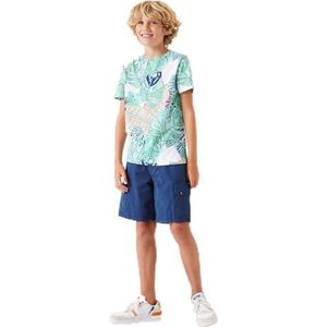 Garcia Kids Jongens T-shirt met korte mouwen, off-white, 128 cm