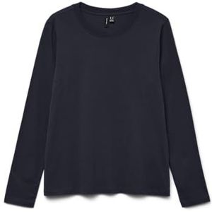 Vero Moda - VMPAULINA LS T-SHIRT GA JRS NOOS - Shirt - Night sky - Lange Mouwen