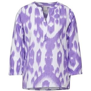 Street One Dames Ls_Printed Shitcollar Blouse W Shirt, geur van lavendel, 40