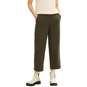 TOM TAILOR Dames Loose fit stoffen broek 1034159, 30668 - Tarmac Khaki Melange, 42W / 28L