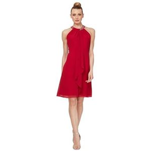 S.L. Fashions Dames Jewel Neck Schede Jurk Petite en Regular, APPELROOD, 44 NL