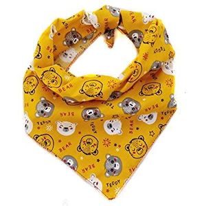 Pet Pooch Boutique Bear Hugs Hond Bandana S/M maat, geel